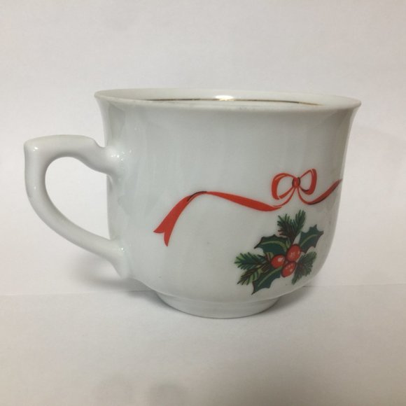 Tea Coffee Cup Christmas Mistletoe Korona Poland - Picture 7 of 16